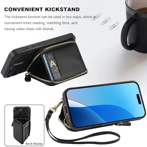 The Bocasal Crossbody Wallet Case Card Holder for iPhone 16 Pro compared in context