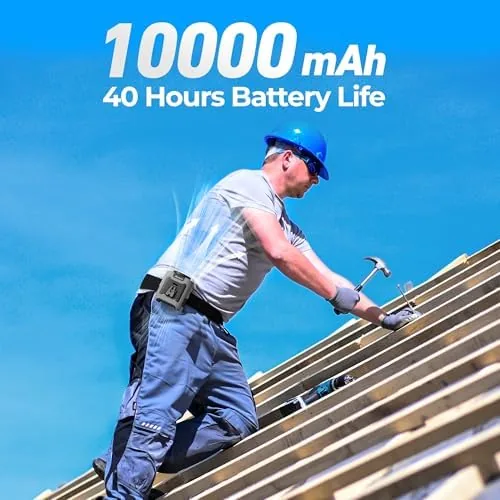 Close look at the AMACOOL Portable Waist Fan Clip On, 10000mAh Wearable Shirt Fan build quality