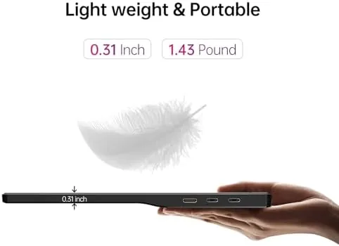 The Yxk Portable Monitor 15.6 Inch 1080P 60Hz IPS HDR Ultra-Slim in real use