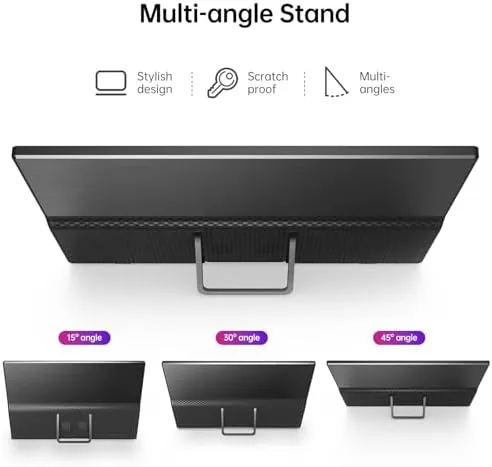 Another view of the Yxk Portable Monitor 15.6 Inch 1080P 60Hz IPS HDR Ultra-Slim