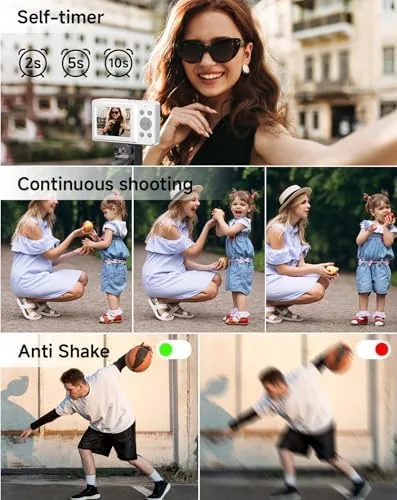 Children taking turns photographing a birthday party with the camera