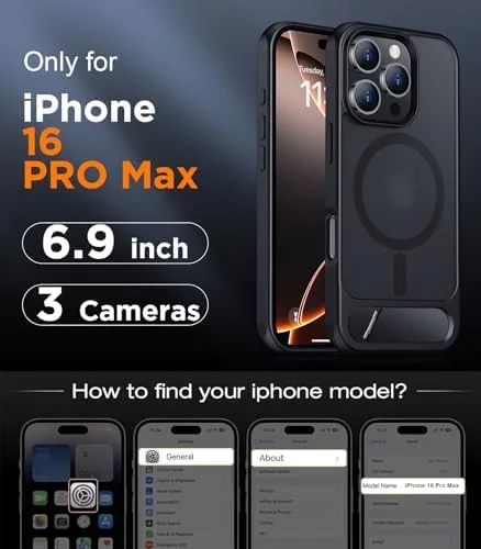 Close look at the Magnetic Compatible with iPhone 16 Pro Max Case, [Built-in Invisible build quality