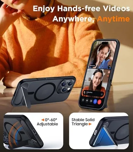 The Magnetic Compatible with iPhone 16 Pro Max Case, [Built-in Invisible in real use