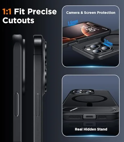 The Magnetic Compatible with iPhone 16 Pro Max Case, [Built-in Invisible compared in context