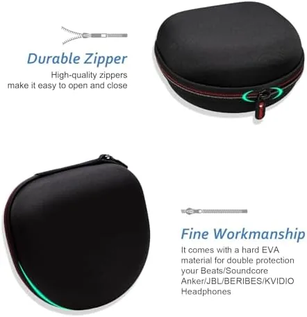 Testing the Headphone Case for JLab/Beats/TOZO/JBL/BERIBES/Picun Etc Headphones, Black | for JLab over two weeks