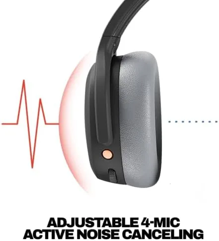 The Skullcandy Crusher ANC 2 Noise Cancelling Wireless Headphones - Asphalt in real use