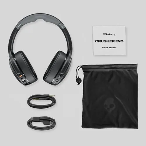 Another view of the Skullcandy Crusher Evo Wireless Multi-Sensory Bass Headphones - Asphalt |