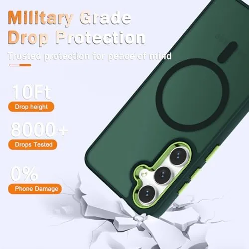 Close look at the YENAPOON for Samsung Galaxy S24 FE Case, Matte Magnetic Case build quality