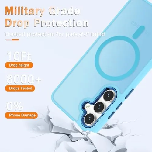 Close look at the YENAPOON for Samsung Galaxy S24 FE Case, Matte Magnetic Case build quality
