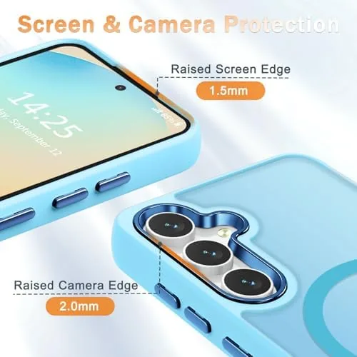 The YENAPOON for Samsung Galaxy S24 FE Case, Matte Magnetic Case in real use