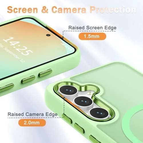 The YENAPOON for Samsung Galaxy S24 FE Case, Matte Magnetic Case in real use