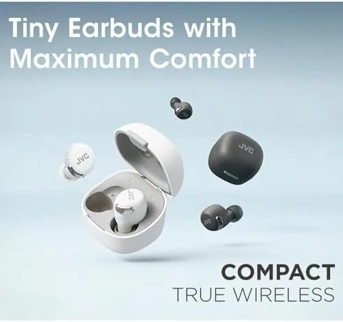 Close look at the JVC True Wireless Compact Earbuds ,  Active Noise Cancelling, Up build quality