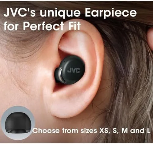 Another view of the JVC True Wireless Compact Earbuds ,  Active Noise Cancelling, Up