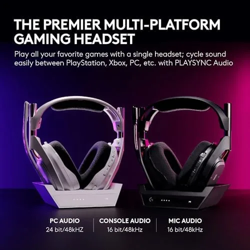 Close look at the Logitech G Astro A50 Multi-Platform Wireless Gaming Headset - Black build quality