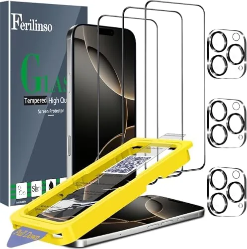 Ferilinso 3 Pack Screen Protector for iPhone 16 Pro Max, Tempered Glass | 9H+ Review: Tested and Rated