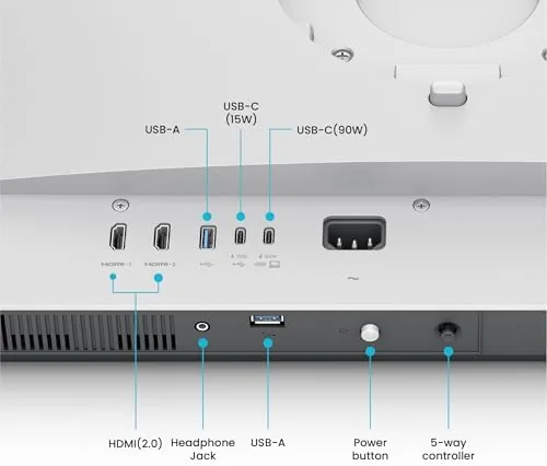 Detail shot of the BenQ MA320U 32" 4K 3840x2160 Monitor for MacBook® Pro/Air, Dual features