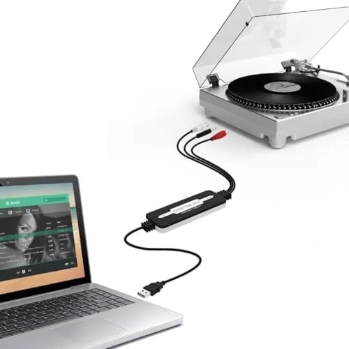 The USB 2.0 Audio Capture Card for Vinyl Records, Audio Grabber in real use