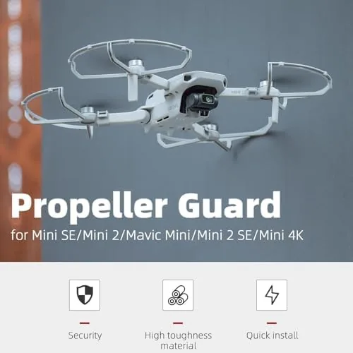 Close up of the lightweight guard clipped around the drone arm