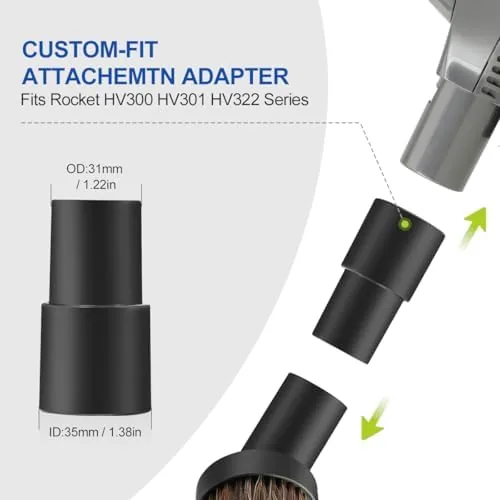 The crevice tool being used on a car seat seam