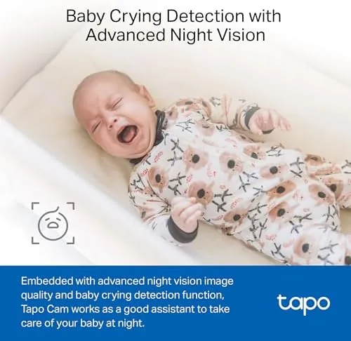 Another view of the Tapo 1080P Indoor Security Camera, Baby Monitor, Dog Camera, C100(4-Pack)