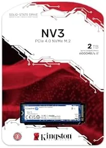 Detail shot of the Kingston NV3 2TB M.2 2280 NVMe SSD | PCIe 4.0 features