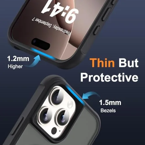 The SKYLMW Compatible with iPhone 16 Pro Case with Stand,Black | compared in context