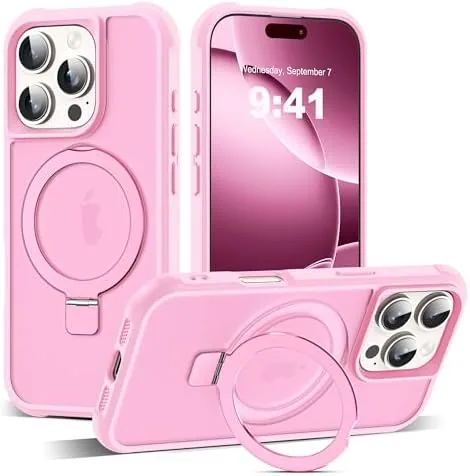 SKYLMW Compatible with iPhone 16 Pro Case with Stand,Pink | iPhone 16 Pro Phone Review: Tested and Rated