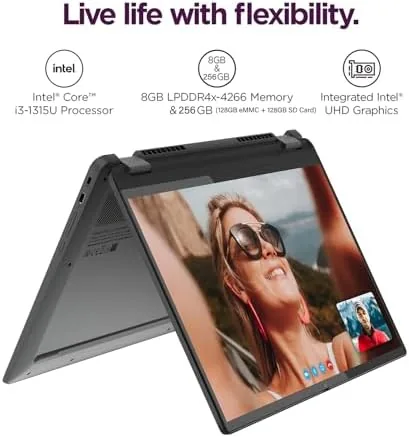 Close look at the Lenovo IdeaPad Flex 5i Chromebook Plus 14" 2-in-1 Laptop, Intel build quality