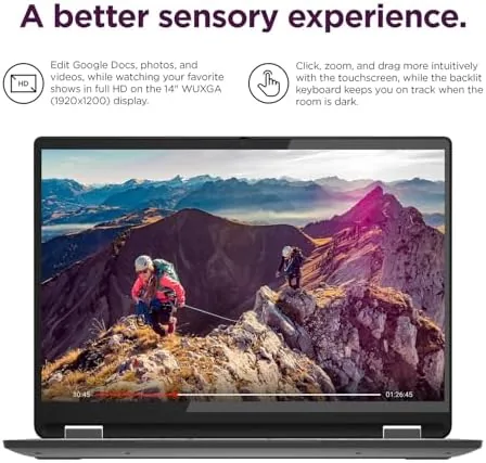 The Lenovo IdeaPad Flex 5i Chromebook Plus 14" 2-in-1 Laptop, Intel in real use