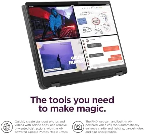 Another view of the Lenovo IdeaPad Flex 5i Chromebook Plus 14" 2-in-1 Laptop, Intel