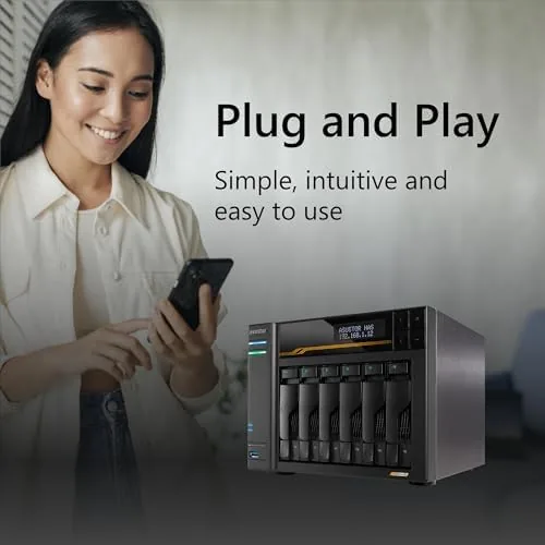 The Asustor Lockerstor 6 Gen3 AS6806T 6 Bay NAS, AMD Ryzen compared in context