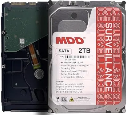 Overview of the MDD 2TB 64MB Cache 7200RPM SATA 6.0Gb/s 3.5inch Internal Surveillence