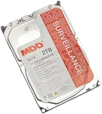 Close look at the MDD 2TB 64MB Cache 7200RPM SATA 6.0Gb/s 3.5inch Internal Surveillence build quality