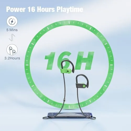The Boean Wireless Headphones Workout Headphones Bluetooth 5.3 with IPX7 Rating in real use