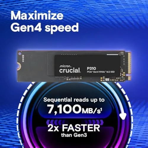 Close look at the Crucial P310 500GB SSD, PCIe Gen4 NVMe M.2 2280, Up build quality