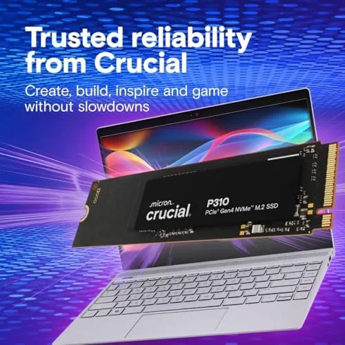 The Crucial P310 2TB SSD, PCIe Gen4 NVMe M.2 2280, Up compared in context