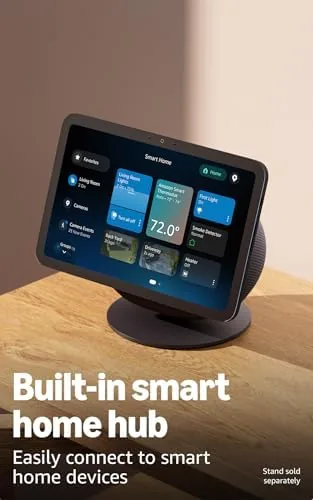 Echo Show 8 next to a Google Nest Hub for comparison