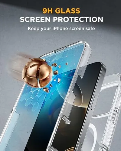 Detail shot of the miracase Magnetic for iPhone 16 Pro Case Full-Body Phone with features