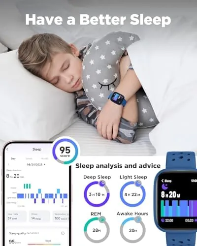 The BIGGERFIVE Kids Smart Watch No Phone Needed, 1.8" Fitness Tracker in real use