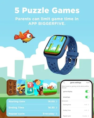 The BIGGERFIVE Kids Smart Watch No Phone Needed, 1.8" Fitness Tracker compared in context