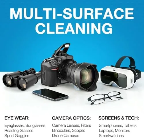 The SmoTecQ Glasses Cleaner Kit , Alcohol-Free, Plant-Based Spray + Ultra-Soft in real use