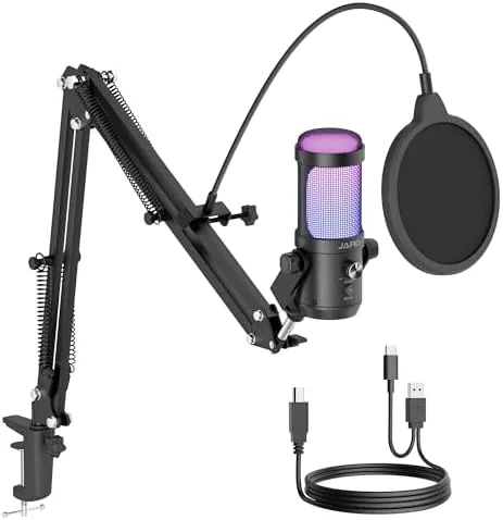 Testing the JARO USB Condenser Microphone with Mute Noise Cancelation RGB for over two weeks