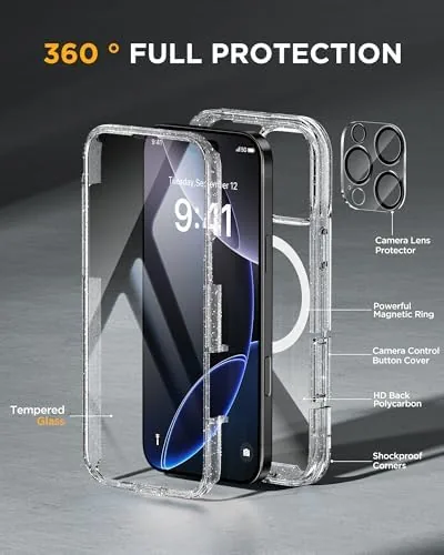 Detail shot of the miracase Magnetic for iPhone 16 Pro Case Full-Body Phone with features