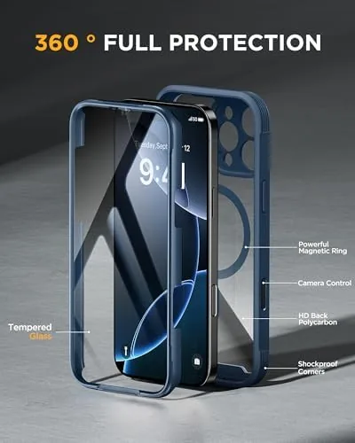Close look at the miracase Magnetic for iPhone 16 Pro Case Full-Body Phone with build quality