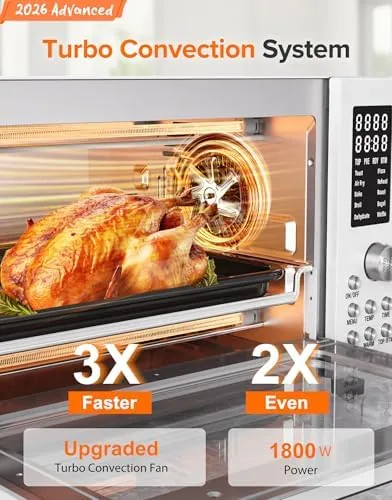 Close look at the Nuwave Bravo Pro Smart Air Fryer Toaster Oven Countertop Combo build quality