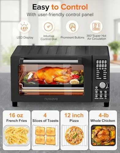 The Nuwave Bravo Pro Smart Air Fryer Toaster Oven Countertop Combo compared in context