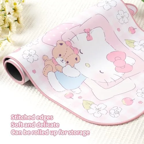 The Kuitmor Kawaii Anime Mouse Pad,Non-Slip Waterproof Desk Mat for Keyboard,Durable in real use