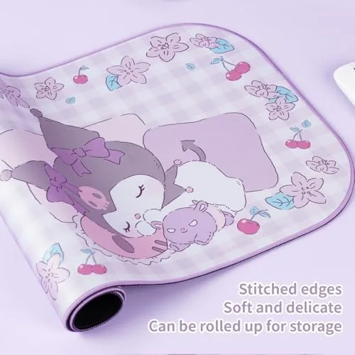 The Kuitmor Kawaii Anime Mouse Pad,Non-Slip Waterproof Desk Mat for Keyboard,Durable in real use