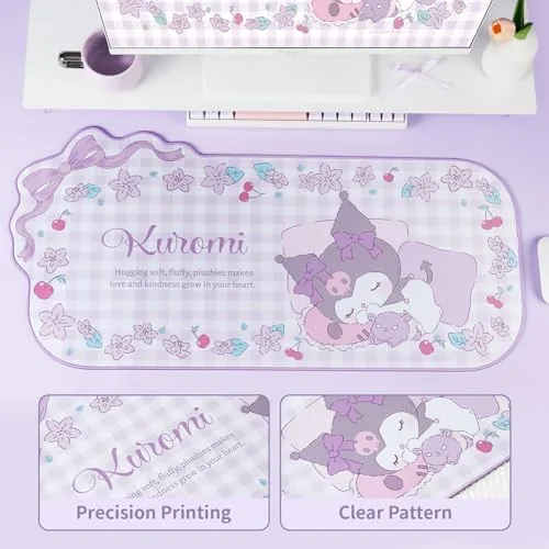 Another view of the Kuitmor Kawaii Anime Mouse Pad,Non-Slip Waterproof Desk Mat for Keyboard,Durable