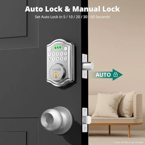 The Keyless Entry Door Lock with Keypad Smart Deadbolt for Front in real use